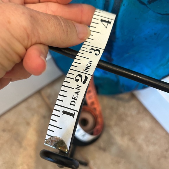 Teal Blue Glass Face Wall Art / Sconce / Candleholder - Picture 12 of 13